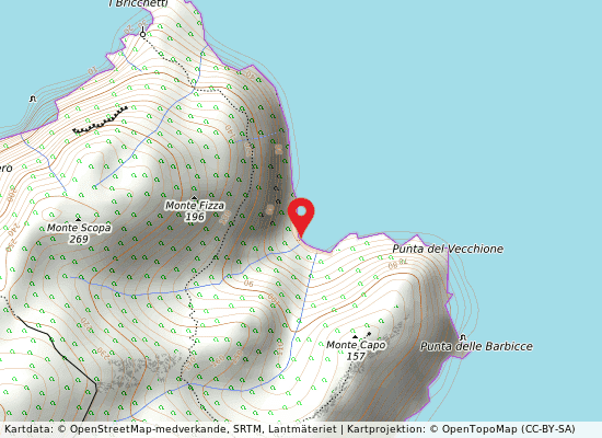 Capraia nord på kartan