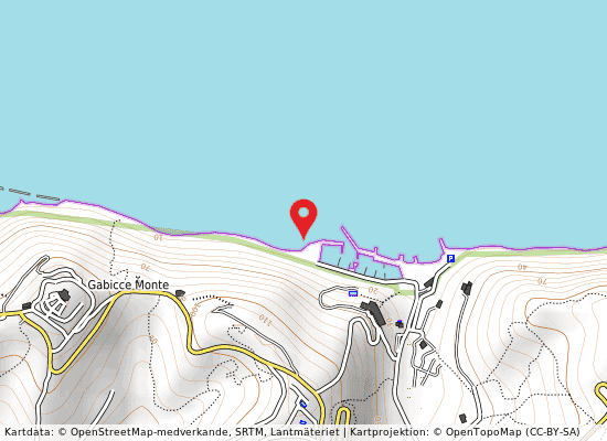 60 m nord porto vallugola på kartan