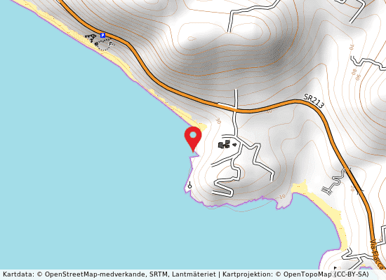 Sx torre scissura på kartan