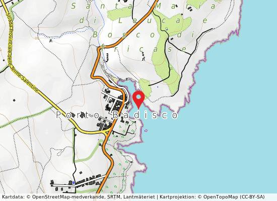 Porto badisco-scalo di enea- på kartan