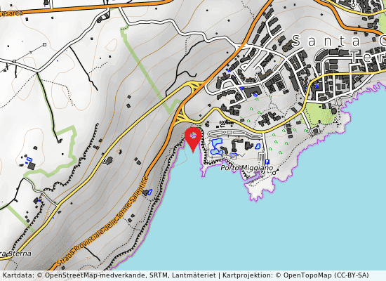 Porto miggiano- på kartan