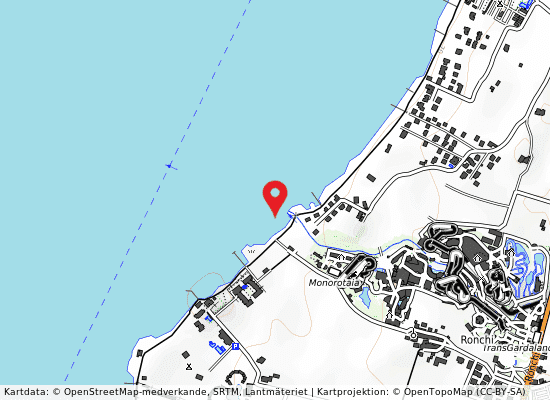 50m foce rio dugale på kartan