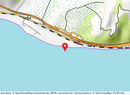 Km 49 della ss 106 på kartan