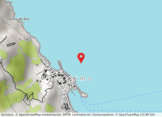 Marettimo - scalo vecchio på kartan