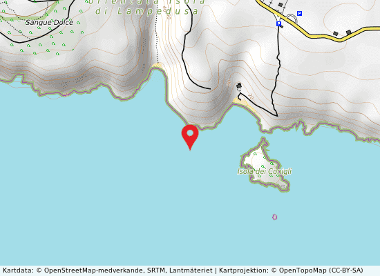 Lampedusa - anti isola dei conigli på kartan