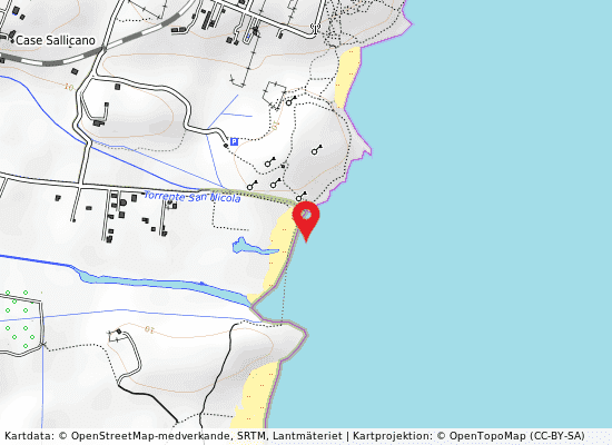 Stampace-km 0,25 nord foce f.tellaro på kartan