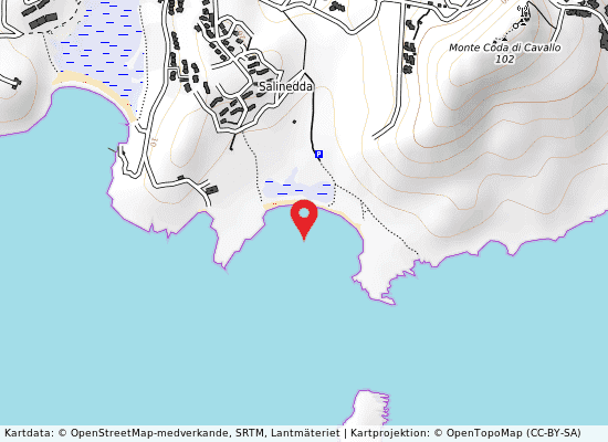 Salinedda på kartan