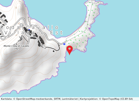 Capo coda cavallo på kartan