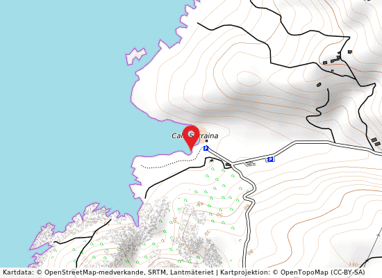 Cala sarraina på kartan