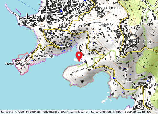 La caletta på kartan