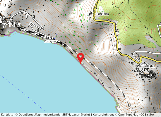 Corniglia på kartan